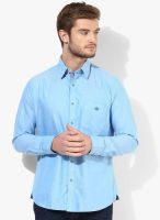 Van Heusen Sport Light Blue Solid Slim Fit Casual Shirt