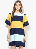 Vero Moda Blue Colored Printed Shift Dress