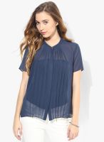 Vero Moda Blue Solid Shirt