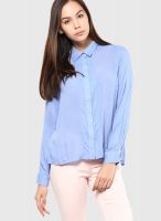 Vero Moda Light Blue Solid Shirt