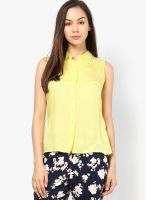 Vero Moda Yellow Solid Shirt