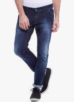 Vintage Blue Mid Rise Slim Fit Jeans