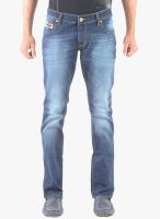 Vintage Washed Blue Slim Fit Jeans