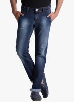 Vintage Washed Blue Slim Fit Jeans