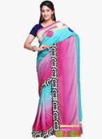 Vishal Aqua Blue Embroidered Saree