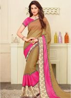 Vishal Brown Embellished Saree