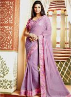Vishal Purple Embellished Saree