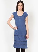 W Blue Printed Kurtis