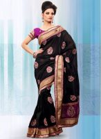 Xclusive Chhabra Black Embroidered Saree