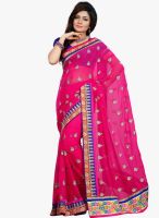 Xclusive Chhabra Pink Embellished Saree