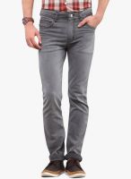 Yepme Washed Dark Grey Regular Fit Jeans