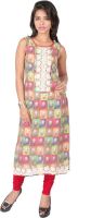 18 Fire Casual Self Design Women's Kurti(Multicolor)