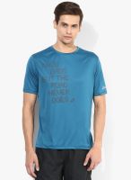 Asics Blue Round Neck T-Shirt