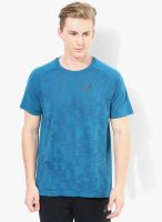 Asics Blue Round Neck T-Shirt