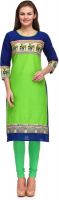 Assemblage Casual Solid Women's Kurti(Green, Blue)