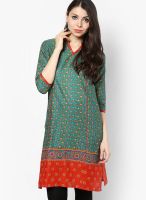 Ayaany Green Cotton Kurta