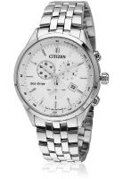 CITIZEN At2140-55A Silver/White Chronograph Watch
