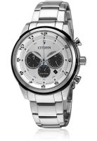 CITIZEN Ca4034-50A Silver/White Chronograph Watch