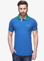 Canary London Blue Solid Polo T-Shirts