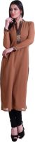 D&S Casual Solid Women's Kurti(Brown)