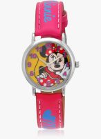 Disney Aw100413 Pink/White Analog Watch