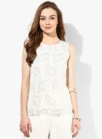 Dorothy Perkins White Embroidered Blouse
