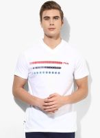 Fila Kartan White V Neck T-Shirt