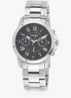 Fossil FS4841I Silver/Black Chronograph Watch
