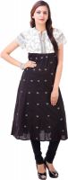 Goodwill Impex Printed Women's Anarkali Kurta(Black)