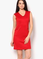 Harpa Red Solid Dress