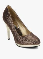 J Collection Brown Glitter Stilettos