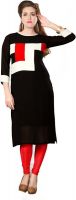 Khoobee Party, Festive Self Design Women's Kurti(Black)