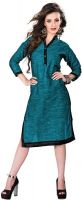 Khushali Party Self Design, Printed Women's Kurti(Blue)