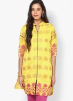 Kira Yellow Printed Kurtas