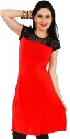 Koelle Caro Casual, Festive Solid Women's Kurti(Red)