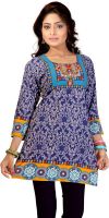 Kurtiz Casual Printed Women's Kurti(Blue)