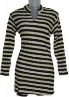 LeeZaro Striped Women's Kurti(Black) LeeZaro Striped Women's Kurti(Black)