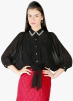 Lemon Chillo Black Embellished Shirt