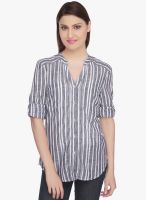 Lemon Chillo Grey Striped Shirt