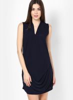Mayra Blue Colored Solid Bodycon Dress