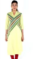 Meenaram Fashions Casual, Formal Printed Women's Kurti(Yellow)