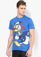 Mickey & Friends Blue Printed Round Neck T-Shirt