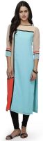 Ojjasvi Solid Women's Straight Kurta(Light Blue)