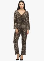 Oxolloxo Brown Printed Jumpsuit