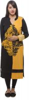 Pakhi Casual Solid Women's Kurti(Yellow)