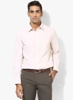 Peter England Pink Solid Regular Fit Formal Shirt