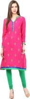 Prakhya Printed Women's Straight Kurta(Pink)