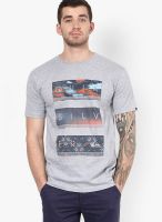 Quiksilver Grey Round Neck T-Shirt