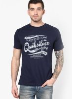 Quiksilver Navy Blue Round Neck T-Shirt