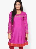 Rangriti Magenta Printed Kurtas